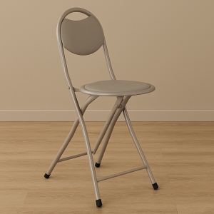 Сгъваем стол - метален - бежов - 30 х 80 см.