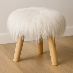 Табуретка за камина - Бял Шаги - 25 x 23 см.