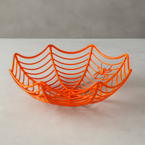 Пластмасова Хелоуин купа - Мрежа с паяци - 28 x 8 см.