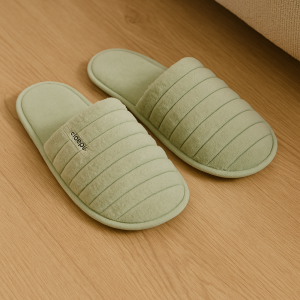 Дамски зимни чехли с релефни райета "Sleepy".