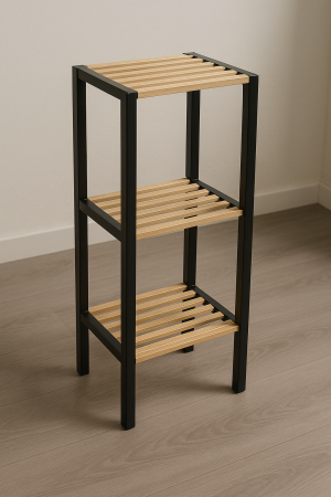 Дървен рафт на 3 нива - до 50 кг. - 35 x 29 x 78 см.