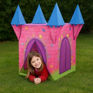 Детска палатка - Замък - Розова - 110 x 110 x 132 см.