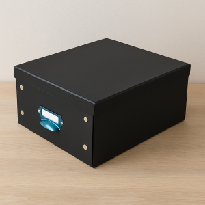 Декоративна сгъваема кутия за съхранение - Черна - 37 x 27.5 x 15 см. - 15.2 литра