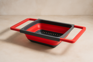 Сгъваем гевгир - Червен/Сив - Пластмасов - 39 x 26 x 11,5 см.