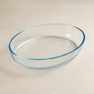 Огнеупорна стъклена тава - Овална - 26х18х5 см. - 1.5 литра