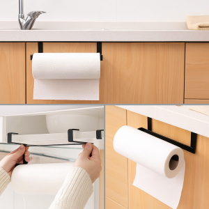 Висяща поставка за кухненска хартия - Черен цвят - 24 см.