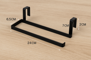 Висяща поставка за кухненска хартия - Черен цвят - 24 см.