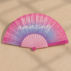 Детско ветрило с надпис - " Make today amaizing" - 23 см.