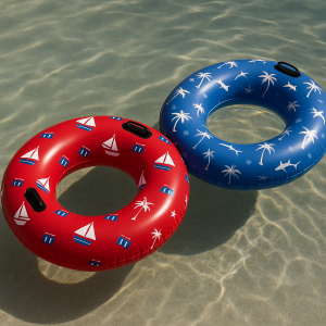 Надуваем пояс - червен - син - 119 см.