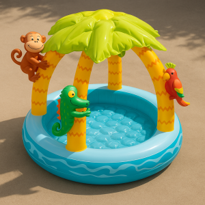 Бебешки басейн - палмови сенки - животни -102 x 86 см.- Intex