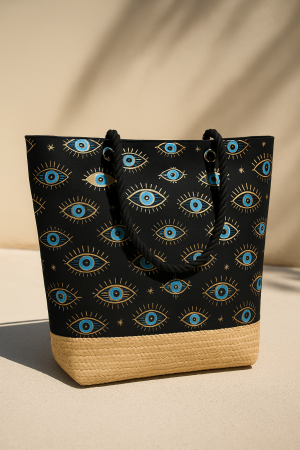 Плажна чанта Black Blue Eyes - 55 x 15 x 42 см.