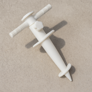 Пластмасова  основа за чадър - 30 x 16 см, - Бяла