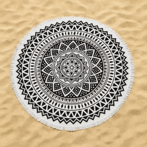 Плажна кърпа кръгла - Мандала,  Диаметър 150 см.