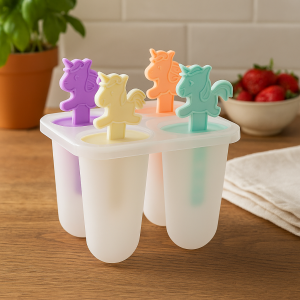 Форми за сладолед - Еднорог - Пластмасови - цветни - 4 броя