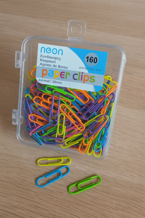 Цветни кламери 28 мм - 160 бр.