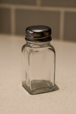 Солница / пиперница - стъклена - 7 см.