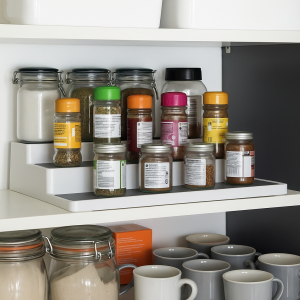 Поставка за подправки на 3 нива, 36,5 x 24 x 8,5 см.