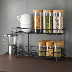 Метален рафт на 2 нива, Голям, 32.5 x 15.5 x 21.5 см.