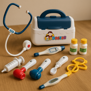 Детски лекарски комплект инструменти със звук и светлини, 10 бр.