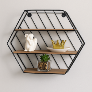 Декоративна етажерка с три рафта, 35 x 9 x 30,5 см.