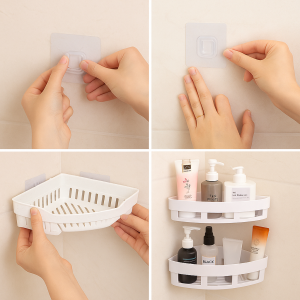 Ъглова етажерка за баня 27 x 19 x 6 см.