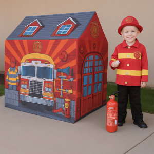 Детска къщичка/палатка за игра Пожарна, 95 x 72 x 102 см.