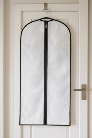 Калъф за дрехи и костюми - прозрачен - 60 х 137 см.