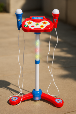 Детска стойка с микрофони за музикална сцена