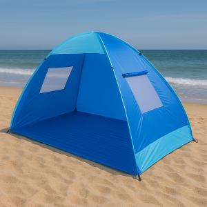 Сенник за плаж с прозорци 200 x 120 x 130 см