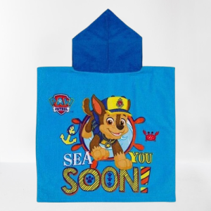 Детска плажна кърпа на Пес Патрул с пончо 60 х 120 см.