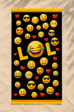 Плажна кърпа L.O.L. различни усмивки 70 х 140 см