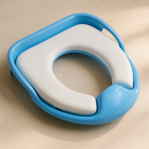Детска седалка за тоалетна чиния с дръжки, синя