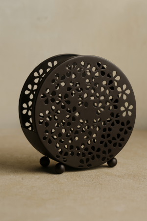 Метална поставка за спирала против комари - Кафява - 15.5 см.