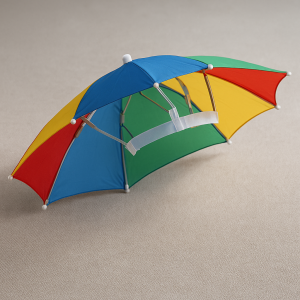 Карнавална шапка - чадър - цветна