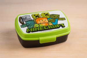 Детска Кутия за храна Minecraft - Зелена - 630 мл.