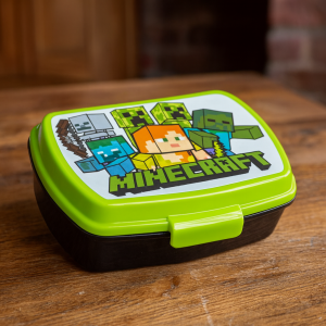 Детска Кутия за храна Minecraft - Зелена - 630 мл.