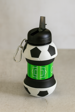 Бутилка за вода - Сгъваема футболна топка - 550 мл.