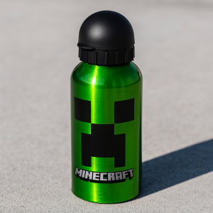 Алуминиева бутилка за вода Minecraft (Зелена) - 400 мл.