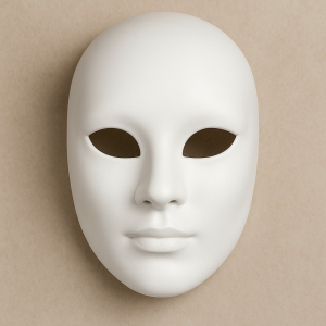 Карнавална маска - бяла