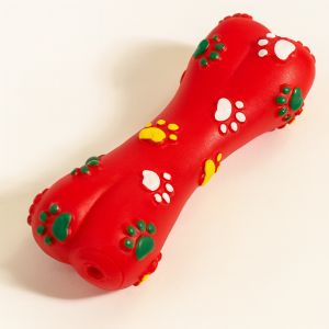 Гумена играчка - кокал / топка със звук