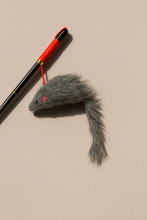 Играчка за котка - пръчка с мишка