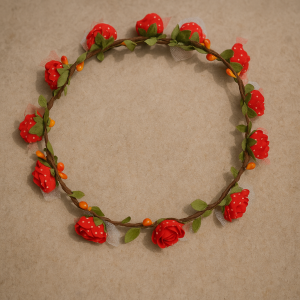 Карнавално венче - червени рози