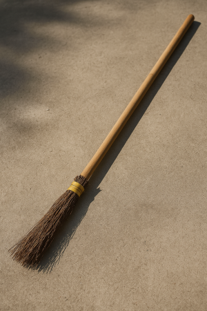 Карнавална метла - естествена - 88 см.