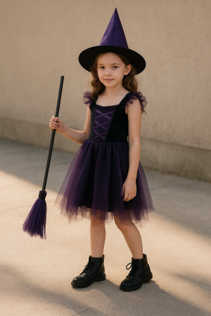 Карнавален Костюм за Момиче - Вещица - Различни размери