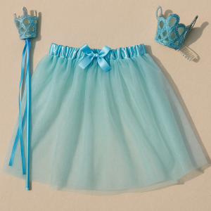 Карнавален комплект - пола, корона и жезъл - Снежната кралица