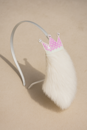 Карнавална диадема - корона - бяла