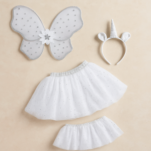 Карнавален костюм - еднорог - бял - 3 части