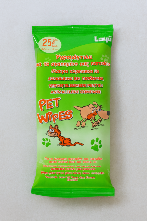 Мокри кърпички за домашни любимци - 25 бр.