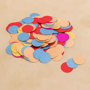 Парти декорация за маса - кръгли конфети - цветни