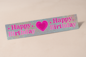 Парти гирлянд - Happy Birthday - сърце - 270 х 19 см.